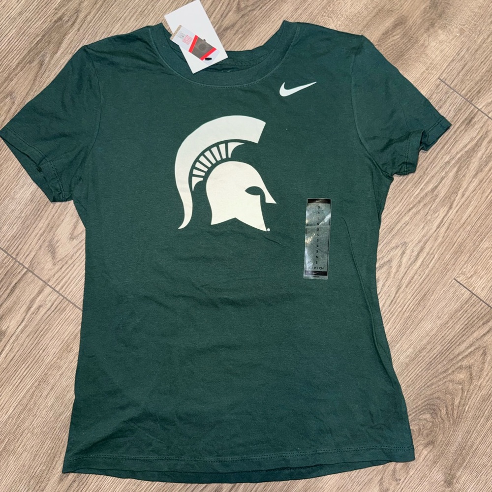 Nike Women's Green Michigan State Spartans Primetime Evergreen Logo T-Shirt